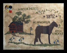 Load image into Gallery viewer, 1872 Horse & Farmhouse-Cross Stitch Pattern- Instant Download - Kanikis
