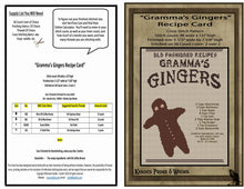 Load image into Gallery viewer, "Gramma's Gingers Recipe Card" -Cross Stitch Pattern- Instant Download