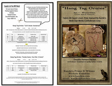 Load image into Gallery viewer, "Hang Tag Ornies- Set 1- Wintery" -Cross Stitch Pattern- Printed And Mailed