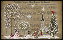 Load image into Gallery viewer, "Little White Church-Winter" -Cross Stitch Pattern- Printed & Mailed