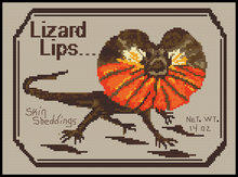 Load image into Gallery viewer, "Lizard Lips" -Cross Stitch Pattern- Printed & Mailed