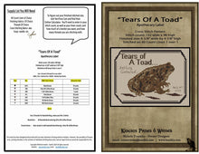 Load image into Gallery viewer, "Tears Of A Toad" -Cross Stitch Pattern-Instant Download