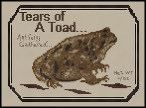 "Tears Of A Toad" -Cross Stitch Pattern- Printed & Mailed