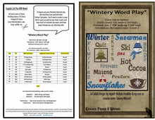 Load image into Gallery viewer, &quot;Wintery Word Play&quot; -Cross Stitch Pattern- Instant Download
