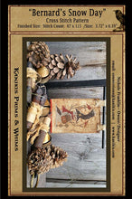 Load image into Gallery viewer, Bernards Snow Day- As Seen in PNPS Magazine- 2016-Cross Stitch Pattern- Instant Download - Kanikis