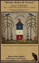 Load image into Gallery viewer, Birds Bees N Trees- Cross Stitch- INSTANT DOWNLOAD - Kanikis