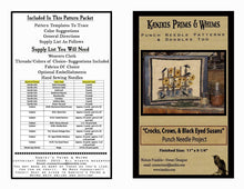 Load image into Gallery viewer, Crocks-Crows & Black Eyed Susans -PUNCH NEEDLE PATTERN- Printed And Mailed - Kanikis