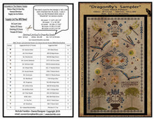 Load image into Gallery viewer, Dragonfly&#39;s Sampler- Cross Stitch Pattern- Mailed Version - Kanikis
