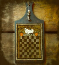 Load image into Gallery viewer, Harvest Thyme Checkerboard -PUNCH NEEDLE PATTERN--Printed And Mailed- Pattern Only - Kanikis