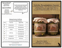 Load image into Gallery viewer, Little Pumpkin Faces- Jar Wraps-Cross Stitch Pattern-Printed And Mailed - Kanikis
