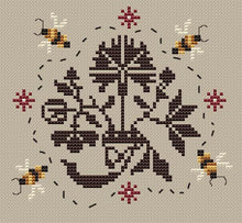 Load image into Gallery viewer, Little Quaker Motif- Coffee Can Project- Cross Stitch- INSTANT DOWNLOAD - Kanikis