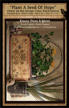 Load image into Gallery viewer, Plant A Seed Of Hope- Flower Jar Box Design -Cross Stitch Pattern- Printed And Mailed - Kanikis