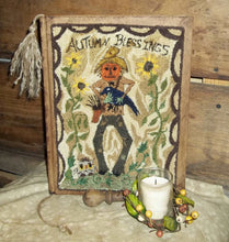 Load image into Gallery viewer, Pumpkin Scarecrow- Autumn Blessings- Fall Punch Needle Pattern- Printed Mailed Version - Kanikis