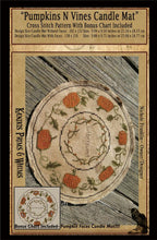 Load image into Gallery viewer, Pumpkins N Vines- Cross Stitch Pattern- Candle Mat- Digital Version - Kanikis