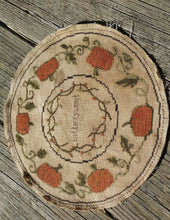 Load image into Gallery viewer, Pumpkins N Vines- Cross Stitch Pattern- Candle Mat- Mailed Version - Kanikis