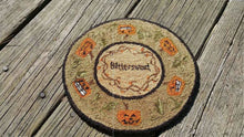 Load image into Gallery viewer, Pumpkins N Vines- Punch Needle Pattern- Candle Mat- Digital Version - Kanikis