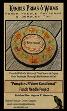 Load image into Gallery viewer, Pumpkins N Vines- Punch Needle Pattern- Candle Mat- Digital Version - Kanikis