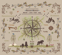 Load image into Gallery viewer, Rachael's Compass Rose Sampler- Cross Stitch Pattern- Mailed Version - Kanikis