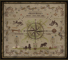 Load image into Gallery viewer, Rachael&#39;s Compass Rose Sampler- Cross Stitch Pattern- Mailed Version - Kanikis
