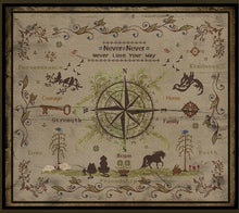 Load image into Gallery viewer, Rachael's Compass Rose Sampler- Cross Stitch Pattern- Mailed Version - Kanikis