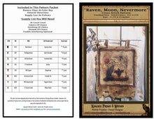 Load image into Gallery viewer, Raven, Moon, Nevermore.. -Cross Stitch Pattern- Printed And Mailed - Kanikis