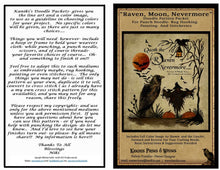 Load image into Gallery viewer, Raven, Moon, Nevermore- Punch Needle- Doodle Pattern Packet -Instant PDF Download - Kanikis
