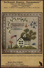 Load image into Gallery viewer, School Days- Summer-1800's Series- Cross Stitch- PRINTED AND MAILED - Kanikis