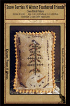 Load image into Gallery viewer, Snow Berries N Winter Feathered Friends- Snowman Bucket Tree- Cross Stitch Pattern- INSTANT DOWNLOAD - Kanikis