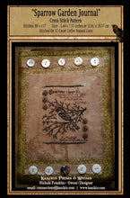 Load image into Gallery viewer, Sparrow Garden Journal- Cross Stitch Pattern- Mailed Version - Kanikis