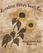 Load image into Gallery viewer, Sunflower Feed- Seed Sack Packet- Cross Stitch- INSTANT DOWNLOAD - Kanikis
