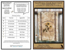 Load image into Gallery viewer, Sunflower Feed- Seed Sack Packet- Cross Stitch-Printed And Mailed - Kanikis