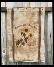 Load image into Gallery viewer, Sunflower Feed- Seed Sack Packet- Cross Stitch-Printed And Mailed - Kanikis