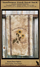 Load image into Gallery viewer, Sunflower Feed- Seed Sack Packet- Cross Stitch-Printed And Mailed - Kanikis