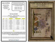 Load image into Gallery viewer, Take Thyme & Bee Well- Cross Stitch Pattern- INSTANT DOWNLOAD - Kanikis
