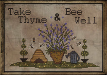 Load image into Gallery viewer, Take Thyme &amp; Bee Well- Cross Stitch Pattern- INSTANT DOWNLOAD - Kanikis
