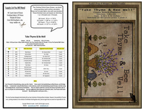 Take Thyme & Bee Well- Cross Stitch Pattern- Mailed Version - Kanikis