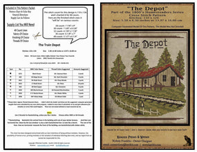 The Old Train Depot-1800's Series- Cross Stitch- INSTANT DOWNLOAD - Kanikis