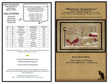 Load image into Gallery viewer, Winter Solstice- Cross Stitch Pattern- Printed And Mailed - Kanikis