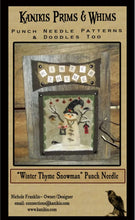 Load image into Gallery viewer, Winter Thyme Snowman- Punch Needle -Instant Download - Kanikis
