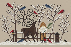 Winter Wonderland- Belsnickle & Reindeer- Cross Stitch Pattern- Printed And Mailed - Kanikis