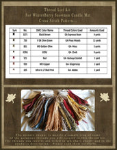 Load image into Gallery viewer, WinterBerry Snowmen- Candle Mat-Cross Stitch Pattern Packet- INSTANT DOWNLOAD - Kanikis