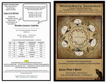 Load image into Gallery viewer, WinterBerry Snowmen- Candle Mat-Cross Stitch Pattern Packet- INSTANT DOWNLOAD - Kanikis
