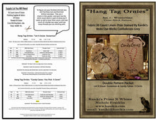Load image into Gallery viewer, &quot;Hang Tag Ornies- Set 1- Wintery&quot; -Cross Stitch Pattern- Printed And Mailed
