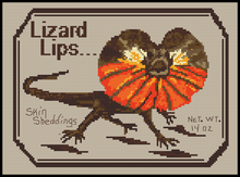 Load image into Gallery viewer, &quot;Lizard Lips&quot; -Cross Stitch Pattern- Instant Download
