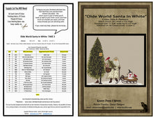 Load image into Gallery viewer, &quot;Olde World Santa In White&quot; -Cross Stitch Pattern- Printed &amp; Mailed
