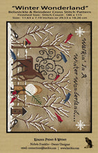 Load image into Gallery viewer, Winter Wonderland- Belsnickle &amp; Reindeer- Cross Stitch Pattern- Printed And Mailed
