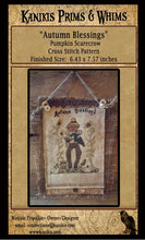 Load image into Gallery viewer, Autumn Blessings- Scarecrow- Cross Stitch Pattern- Printed Mailed Version - Kanikis
