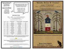 Load image into Gallery viewer, Birds Bees N Trees- Cross Stitch- PRINTED AND MAILED - Kanikis
