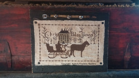 Christmas Blessings- Horse And Sleigh- Cross Stitch Pattern- Mailed Version - Kanikis