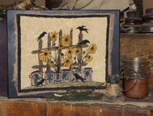 Load image into Gallery viewer, Crocks-Crows &amp; Black Eyed Susans -PUNCH NEEDLE PATTERN- Printed And Mailed - Kanikis
